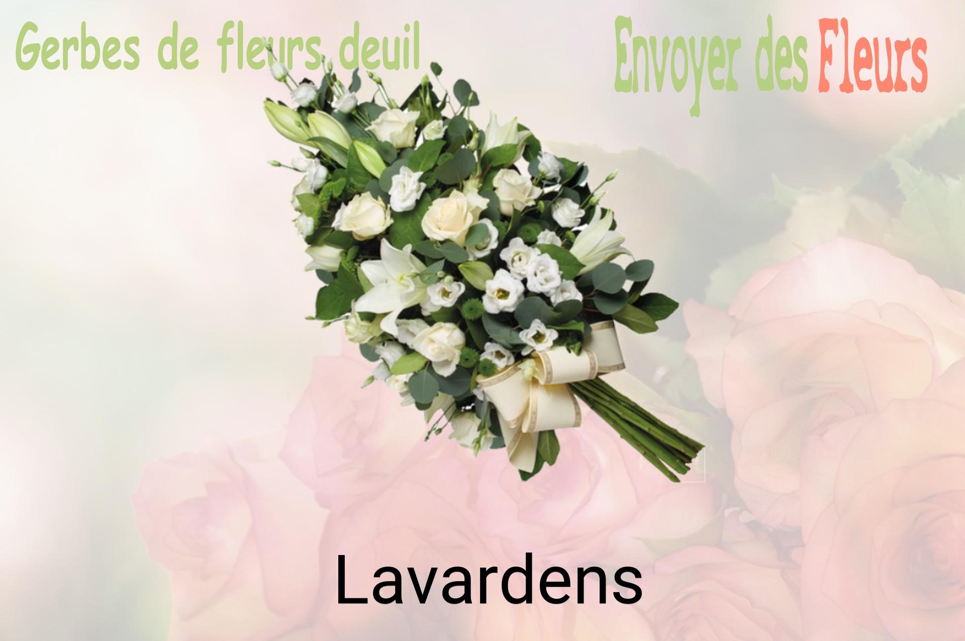 Gerbe de fleurs de deuil livrée à Lavardens